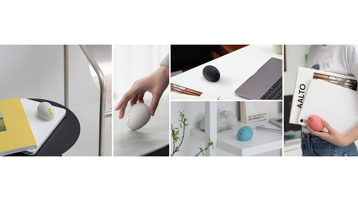 さまざまな机や持ち歩きで使うEGG MOUSE
