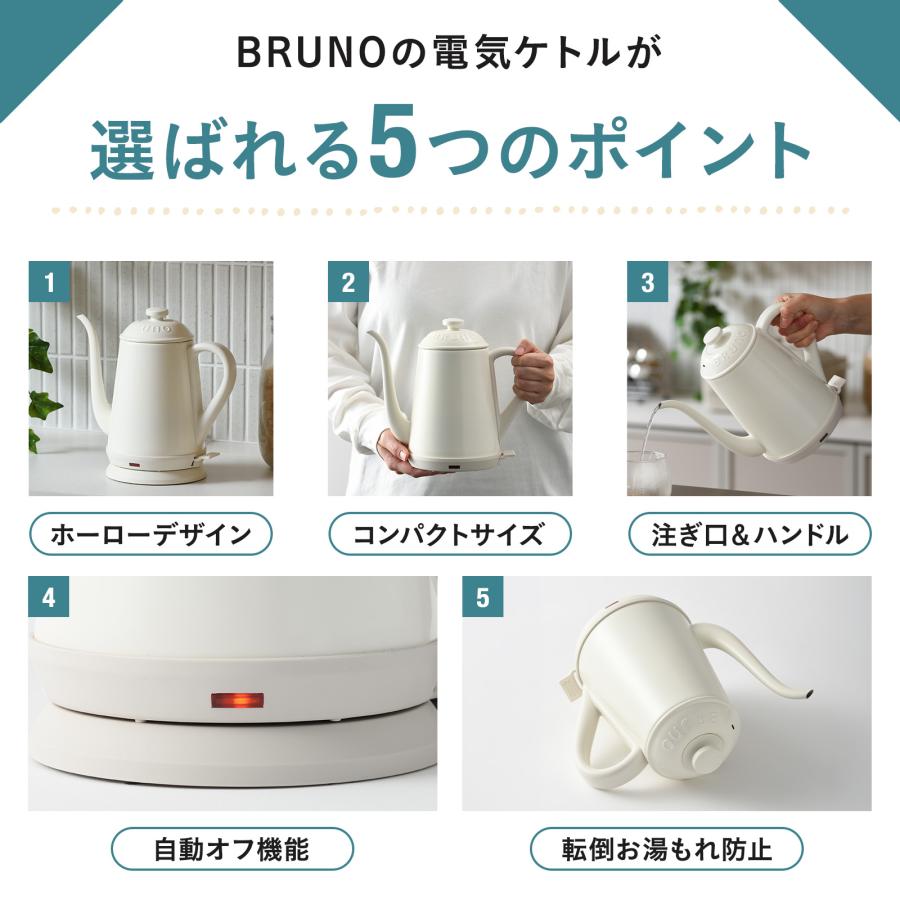 BRUNO BOE158の注ぎ口とハンドル