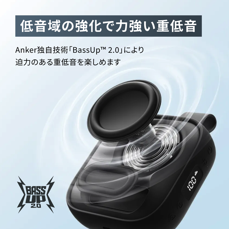 Soundcore Boom Go 3iの可動式ストラップ