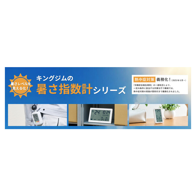キングジム 暑さ指数計 NTSK-1-Wの製品イメージ