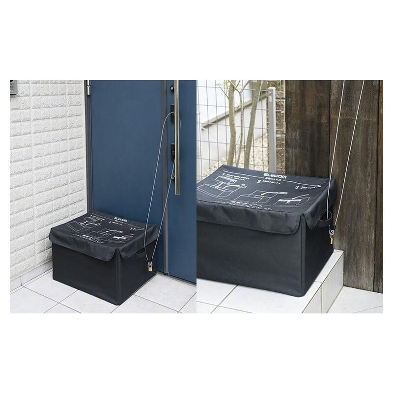 玄関まわりへ設置したESE-DB01BKの例