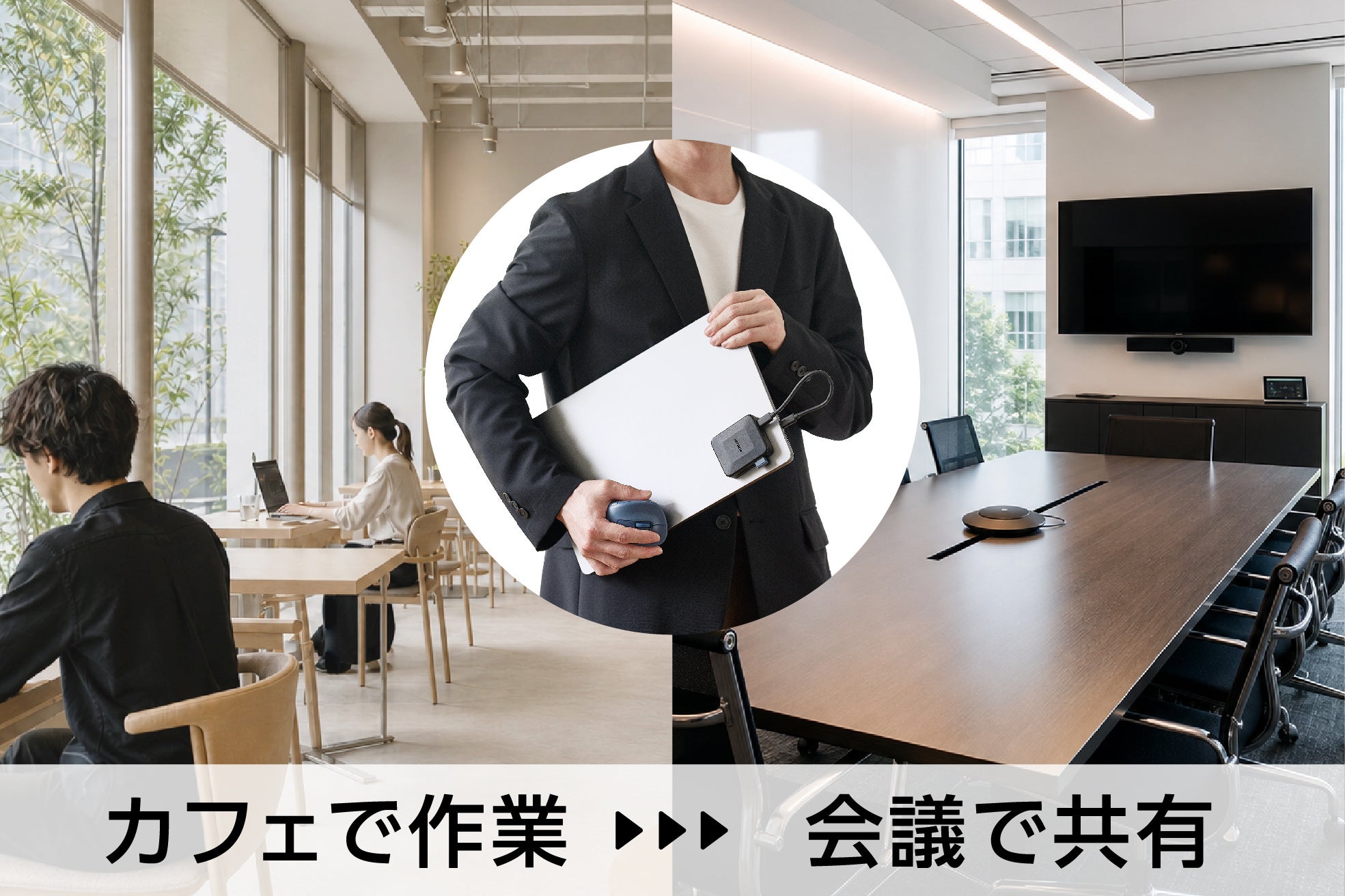 スマートフォンへ取り付けたDST-N071BPBK