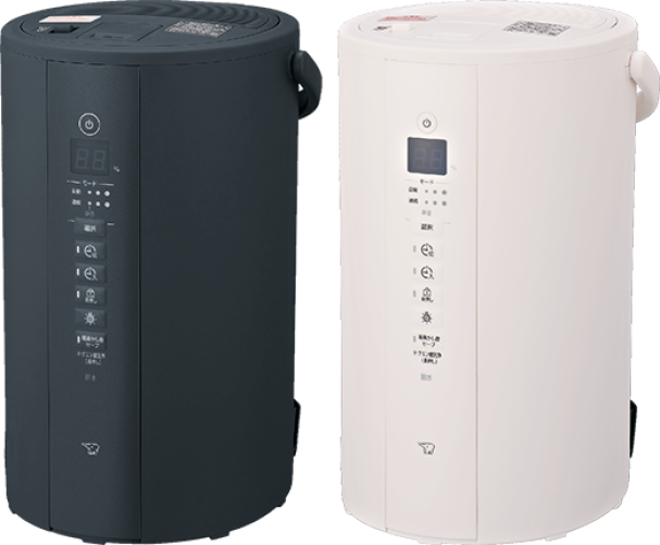 象印 スチーム式加湿器 EE-TC60のホワイトとソフトブラック