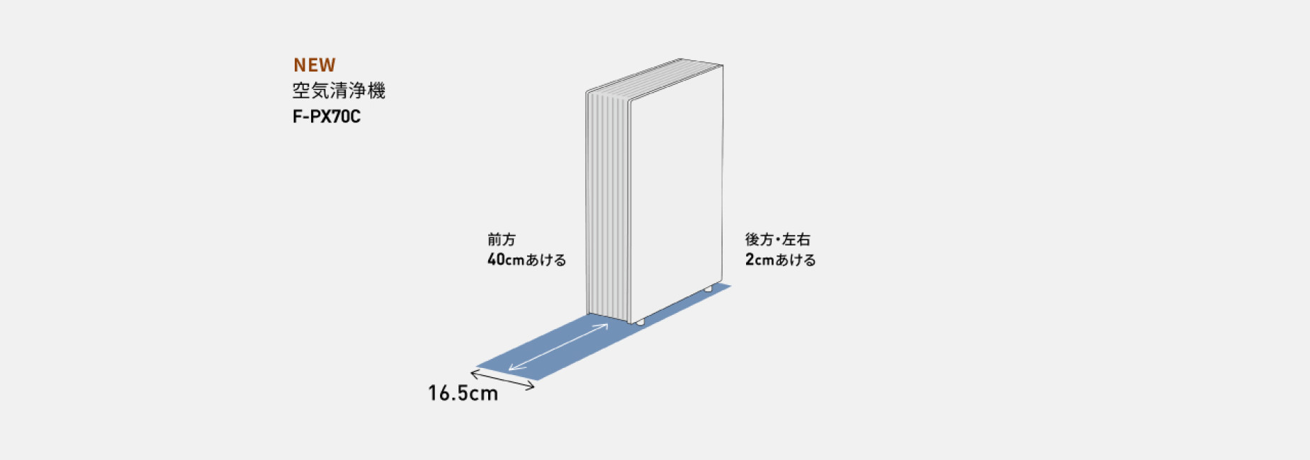 パナソニック F-PX70Cの公式掲載図