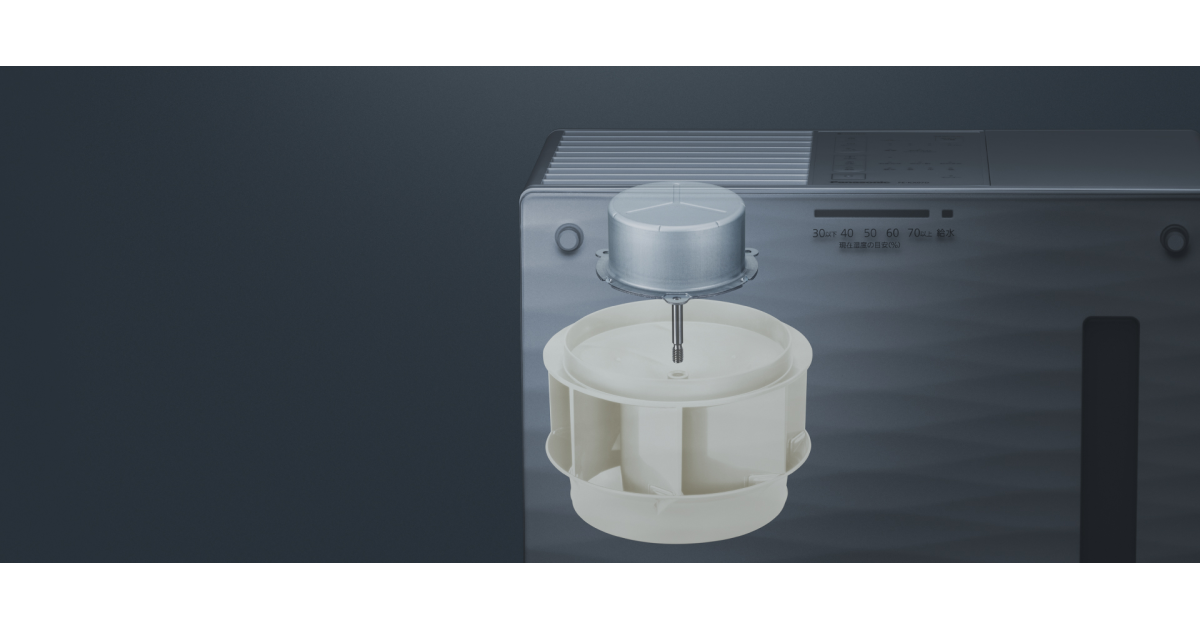 FE-KF07Dのヒーターレス気化式を示す公式画像