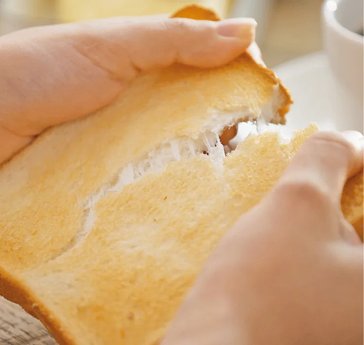 サクふわトーストの断面と食感を示す象印公式の調理イメージ